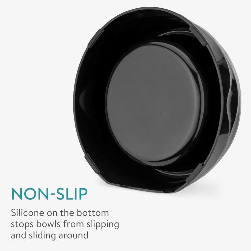 Sada 2 misek pro domácí mazlíčky Navaris, kov, černá, 57479.01