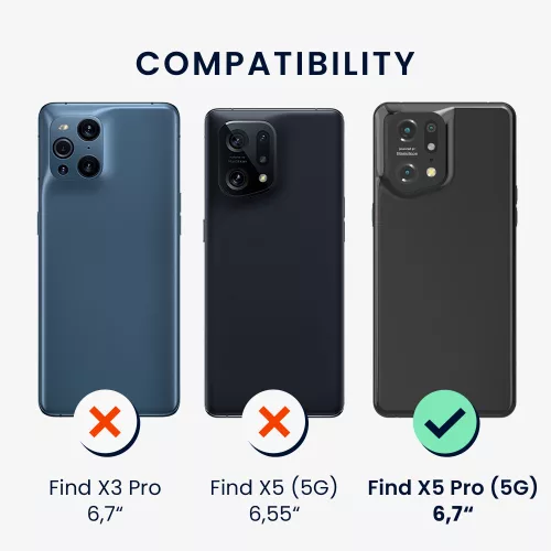 Pouzdro Kwmobile pro OPPO Find X5 Pro, silikonové, černé, 57631.47