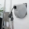 Tambur cablu Navaris, 15 m, retractabil automat, montaj pe perete, utilizare exterioara, gri, cupru