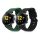 Sada 2 řemínků pro Realme Watch S/Watch S Pro/Watch 2 Pro, Kwmobile, černá/zelená, silikonová, 57786.02