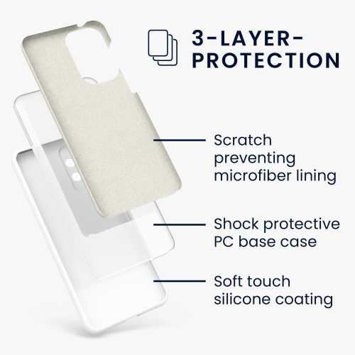 Pouzdro Kwmobile pro Samsung Galaxy A33 5G, silikonové, bílé, 57833.48