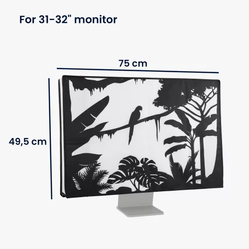 Kryt na 31-32palcový monitor, Kwmobile, Černobílý, Textil, 45117.08
