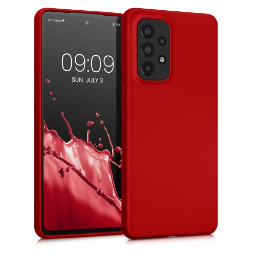 Kryt Kwmobile pro Samsung Galaxy A53 5G, silikonový, červený, 57958.36