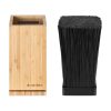 Suport rotativ din bambus pentru cutite Navaris cu peri detasabile, 25x12,5x12,5 cm, 54909.02