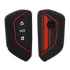 Kryt na klíče od auta pro VW 3 Buttons, Kwmobile, černá/červená, silikon, 52651.08