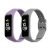 Sada 2 řemínků pro Samsung Galaxy Fit 2, Kwmobile, šedý/fialový, silikon, 53962.06