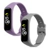 Sada 2 řemínků pro Samsung Galaxy Fit 2, Kwmobile, šedý/fialový, silikon, 53962.06