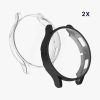 Sada 2 pouzder pro Samsung Galaxy Watch 4 (40mm), Kwmobile, černá/průhledná, silikonová, 56188.02