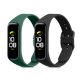 Sada 2 popruhů pro Samsung Galaxy Fit 2, Kwmobile, černá/zelená, silikonová, 53962.05