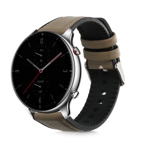 Řemínek pro Huami Amazfit GTR (47mm)/Amazfit GTR 2, Kwmobile, Zelený, Přírodní kůže, 54018.107