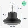 Sada 5 noh pro tyč kancelářské židle 11 mm, Kwmobile, šedá, nylon, 56092.02
