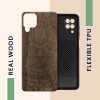 Kryt Kwmobile pro Samsung Galaxy A12, dřevo, hnědý, 55092.03