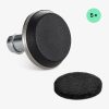 Sada 5 noh pro tyč kancelářské židle 10 mm, Kwmobile, stříbrná/černá, ocel, 56093.05