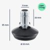 Sada 5 noh pro tyč kancelářské židle 11 mm, Kwmobile, Černá, Ocel, 56094.06
