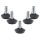 Sada 5 noh pro kancelářskou židli 10 mm tyč, Kwmobile, černá, ocel, 56093.06