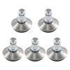 Sada 5 noh pro tyč kancelářské židle 11 mm, Kwmobile, stříbrná/černá, ocel, 56094.05