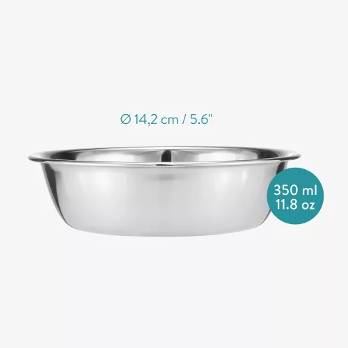 Sada 2 nerezových misek pro malé psy a kočky, 350 ml, 58404.01