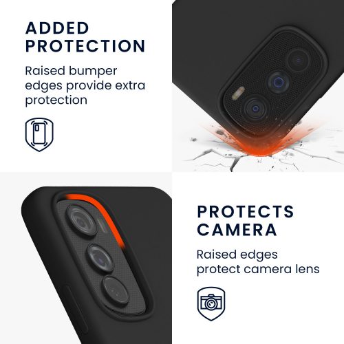 Kryt Kwmobile pro Motorola Edge 30, silikonový, černý, 58537.01