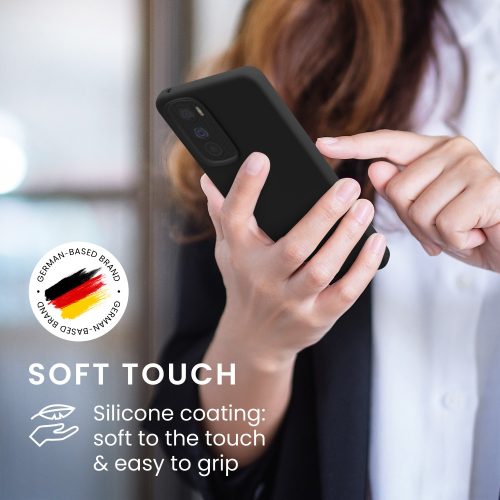 Kryt Kwmobile pro Motorola Edge 30, silikonový, černý, 58537.01