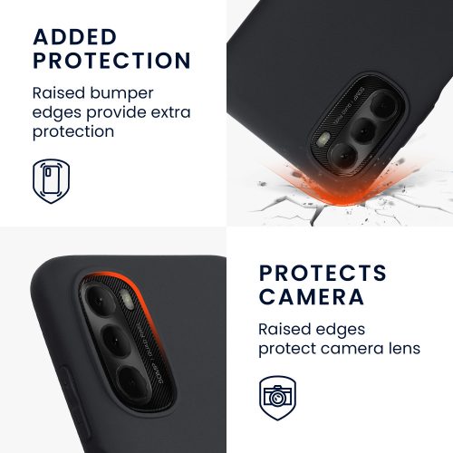 Kryt Kwmobile pro Motorola Moto G (2022), silikonový, černý, 58530.47