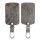 Kryt klíče od auta pro Renault 4 Buttons, Kwmobile, šedý, ekokůže, 48568.17
