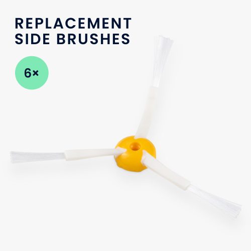 Sada 6 ks bočních kartáčů pro vysavač iRobot Roomba 700/Roomba 600/Roomba 500, Kwmobile, Bílá/Žlutá, Plast, 49136.02