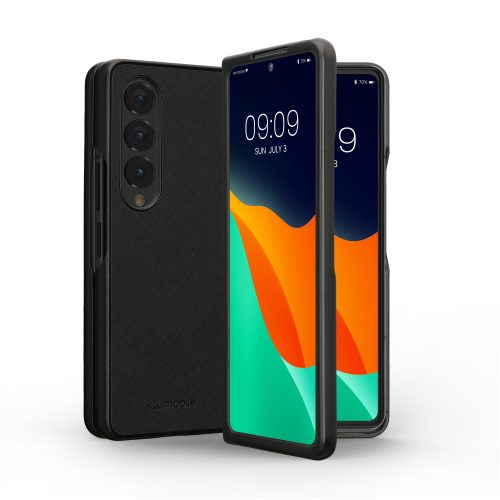 Kryt Kwmobile pro Samsung Galaxy Z Fold 4, eko kůže, černý, 58680.01