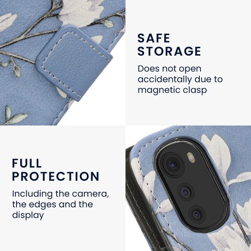 Kryt Kwmobile pro Motorola Moto E32/Moto E32s, ekologická kůže, vícebarevný, 58663.02