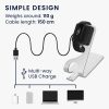 Dokovací stojan pro Fitbit Inspire 2/Ace 3, Kwmobile, Black/Silver, Metal, 58723.01