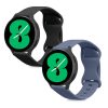 Sada 2 řemínků pro Samsung Galaxy Watch 4 (40mm)/Galaxy Watch 4 (44mm)/Galaxy Watch 4 Classic (42mm), Kwmobile, černý/modrý, silikon, 58740.01