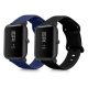 Sada 2 popruhů pro Huami Amazfit Bip S/Amazfit Bip S Lite, Kwmobile, Black/Blue, Silicone, 58717.01