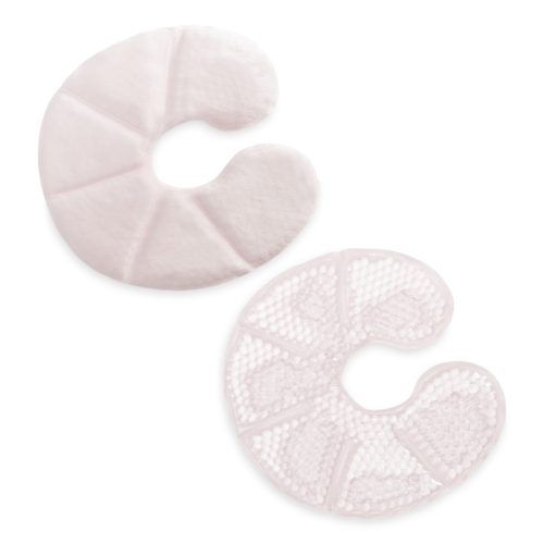 Set 2 Perne gel pentru alaptare Navaris, 19.7x16.5 cm, utilizare calda/rece, roz, 52153.04