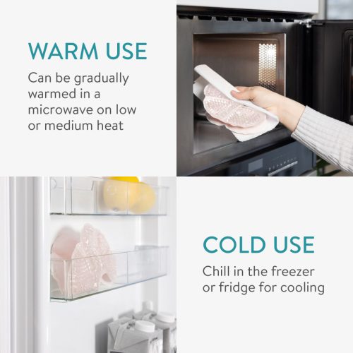 Set 2 Perne gel pentru alaptare Navaris, 19.7x16.5 cm, utilizare calda/rece, roz, 52153.04