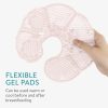 Set 2 Perne gel pentru alaptare Navaris, 19.7x16.5 cm, utilizare calda/rece, roz, 52153.04