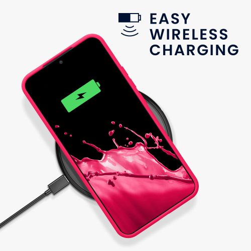 Pouzdro Kwmobile pro Samsung Galaxy S22 Plus, silikonové, růžové, 56761.77