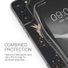 Pouzdro Kwmobile pro Samsung Galaxy S22 Plus, silikonové, průhledné/zlaté, 58795.01