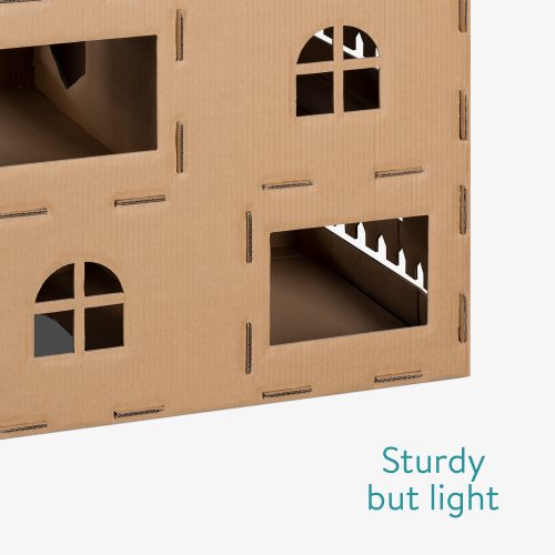 Domeček pro kočky Navaris, Karton, Hnědá, 58836.01