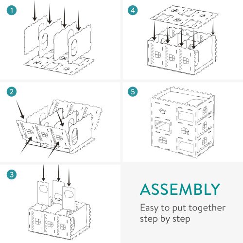 Domeček pro kočky Navaris, Karton, Hnědá, 58836.01