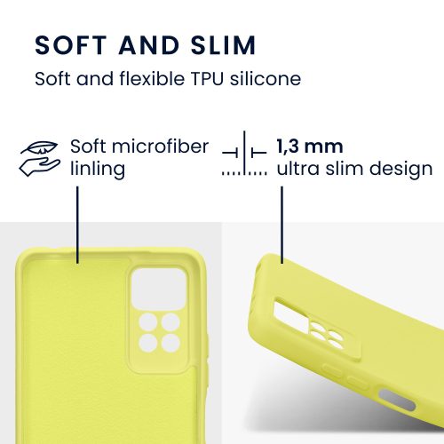 Kryt Kwmobile pro Xiaomi Redmi Note 11 Pro/Redmi Note 11 Pro 5G, silikon, žlutý, 57919.165