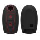 Pouzdro na klíče od auta pro Suzuki 2 Buttons - Keyless Go, Kwmobile, černá/červená, silikonová, 47668.03