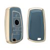 Krytka na klíče od auta pro BMW 3 Buttons, Kwmobile, modrá/zlatá, silikonová, 56009.03