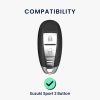 Kryt na klíče od auta pro Suzuki 2 Buttons - Keyless Go, Kwmobile, Silver, Silikon, 54591.94