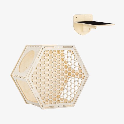 Navaris lezecký nábytek pro kočky, béžová, dřevo, 58934.04