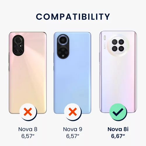 Pouzdro Kwmobile pro Huawei nova 8i, silikonové, růžové, 59008.154