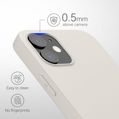 Kryt Kwmobile pro Apple iPhone 12/iPhone 12 Pro, silikonový, bílý, 53938.204