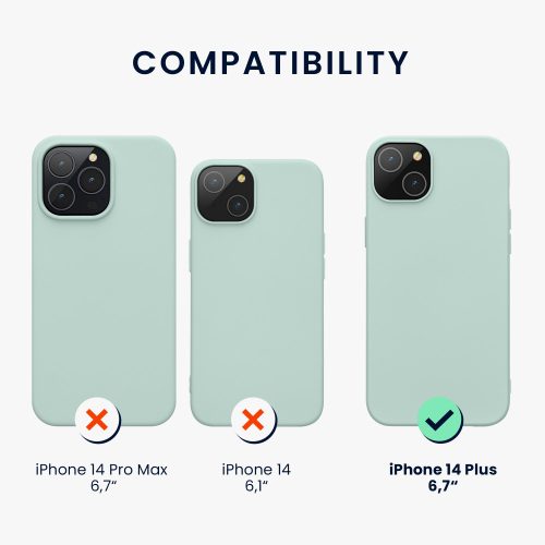 Kryt Kwmobile pro Apple iPhone 14 Plus, silikon, zelený, 59080.200