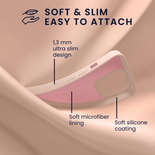 Kryt Kwmobile pro Apple iPhone 14, silikonový, krémový, 59079.225