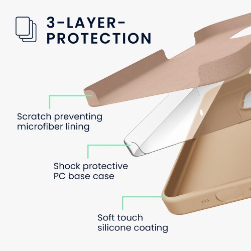 Kryt Kwmobile pro Apple iPhone 14 Pro Max, silikonový, krémový, 59074.154