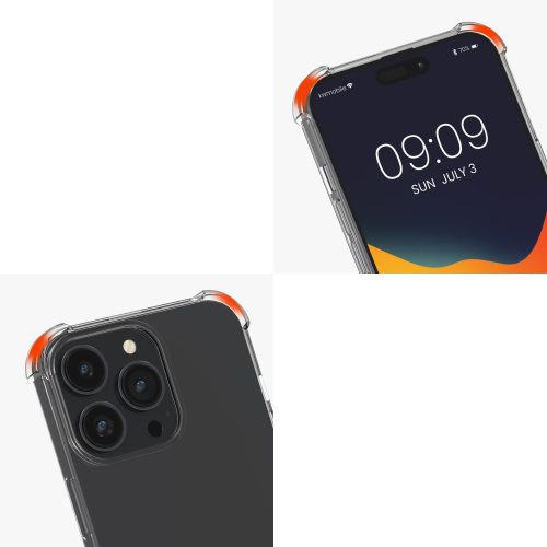 Kryt Kwmobile pro Apple iPhone 14 Pro Max, silikonový, průhledný/zlatý, 59105.21