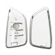 Pouzdro na klíče od auta pro BMW 3 Buttons - Smart Key, Kwmobile, Bílá/Stříbrná, Silikon, 56001.06
